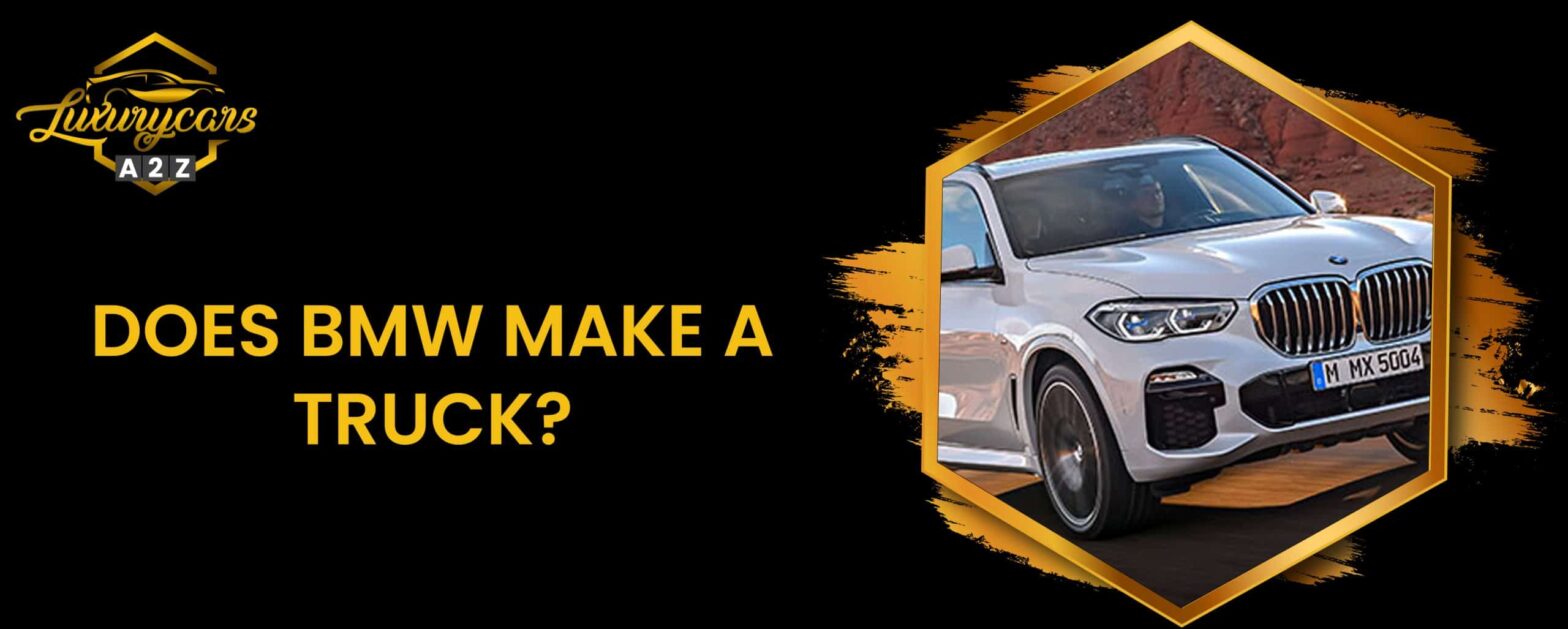 Maakt BMW een pick-up truck?